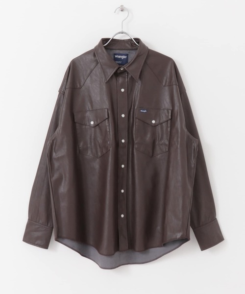 Wrangler（ラングラー）の「Wrangler　SYNTHETIC LEATHER 127MW（シャツ/ブラウス・メンズ・ブラック/ブラウン・MEDIUM/LARGE）」の15枚目の写真