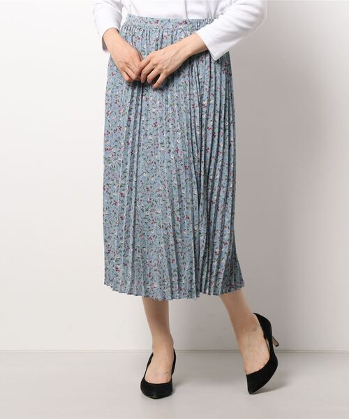 Te chichi TERRASSE(テチチテラス)の「【日比谷花壇コラボ】プリーツスカート(スカート・レディース・ネイビー/ブルー/グリーン・フリ-)」の7枚目の写真