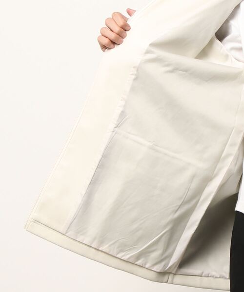 CORISCO(コリスコ)の「フェイクレザージップテーラードジャケット(M1)(テーラードジャケット・メンズ・ブラック/アイボリー・MEDIUM/LARGE)」の3枚目の写真