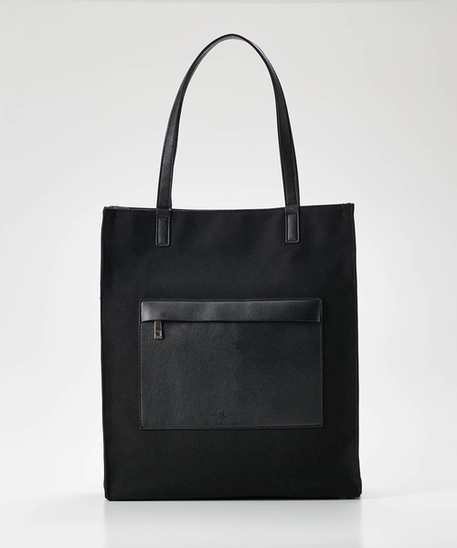 tk.TAKEO KIKUCHI(ティーケータケオキクチ)の「◆撥水キャンバス2WAYトートバッグ(ユニセックスアイテム)(トートバッグ・メンズ・ホワイト系5/ブラック系4・00)」の2枚目の写真