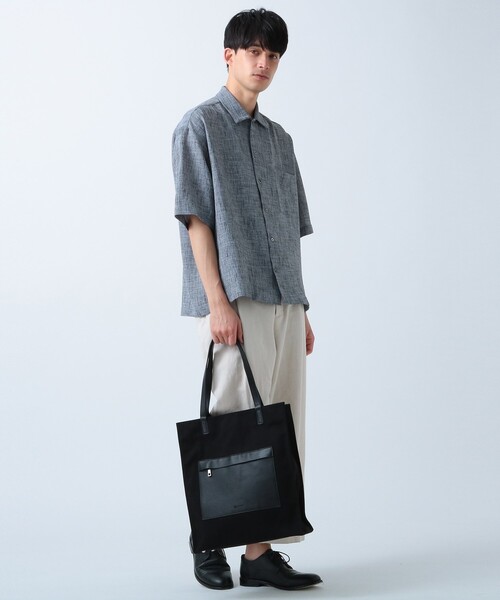 tk.TAKEO KIKUCHI(ティーケータケオキクチ)の「◆撥水キャンバス2WAYトートバッグ(ユニセックスアイテム)(トートバッグ・メンズ・ホワイト系5/ブラック系4・00)」の8枚目の写真