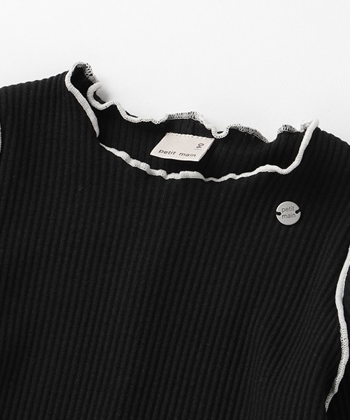 petit main（プティマイン）の「【GOODPRICE】テレコメロー長T（Tシャツ/カットソー・キッズ・ライトブルー/ブラック/キャメル/キナリ/ライトピンク・80ｃｍ/90cm/110cm/100cm/120cm/130cm）」の11枚目の写真