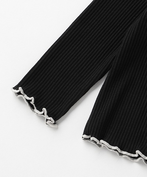 petit main（プティマイン）の「【GOODPRICE】テレコメロー長T（Tシャツ/カットソー・キッズ・ライトブルー/ブラック/キャメル/キナリ/ライトピンク・80ｃｍ/90cm/110cm/100cm/120cm/130cm）」の12枚目の写真