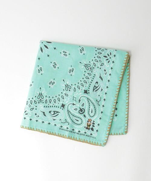 green label relaxing(グリーンレーベルリラクシング)の「【別注】<常陸野ネストビール×ROSTER BEAR×GLR>HAV-A-HANK バンダナ(バンダナ/スカーフ・レディース・ライム/イエロー・FREE)」の2枚目の写真