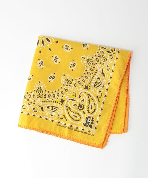 green label relaxing(グリーンレーベルリラクシング)の「【別注】<常陸野ネストビール×ROSTER BEAR×GLR>HAV-A-HANK バンダナ(バンダナ/スカーフ・レディース・ライム/イエロー・FREE)」の1枚目の写真