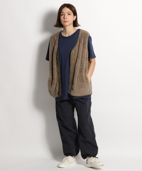 niko and...（ニコアンド）の「[NATOKii(ネイトゥーキー)]モケモケフリースベスト（ベスト・レディース・ライトグレー/モカ・MEDIUM/LARGE）」の10枚目の写真