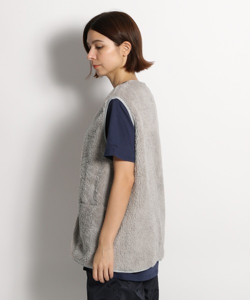 niko and...（ニコアンド）の「[NATOKii(ネイトゥーキー)]モケモケフリースベスト（ベスト・レディース・ライトグレー/モカ・MEDIUM/LARGE）」の8枚目の写真