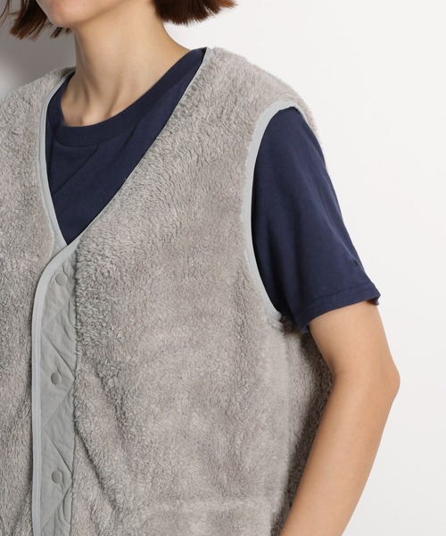 niko and...（ニコアンド）の「[NATOKii(ネイトゥーキー)]モケモケフリースベスト（ベスト・レディース・ライトグレー/モカ・MEDIUM/LARGE）」の5枚目の写真