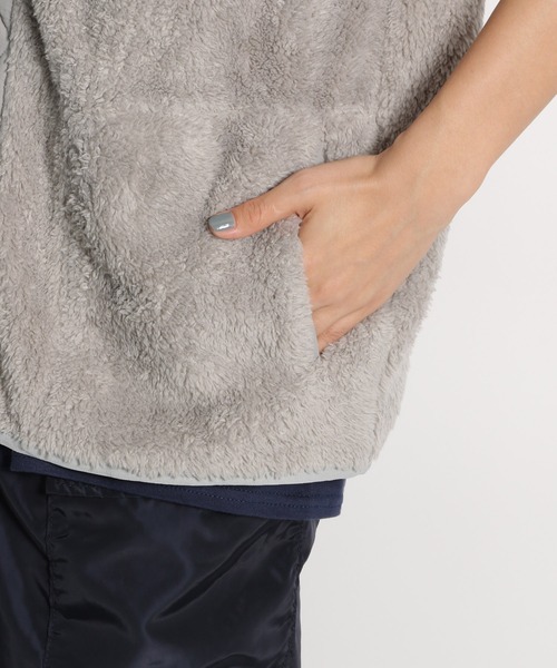 niko and...（ニコアンド）の「[NATOKii(ネイトゥーキー)]モケモケフリースベスト（ベスト・レディース・ライトグレー/モカ・MEDIUM/LARGE）」の3枚目の写真