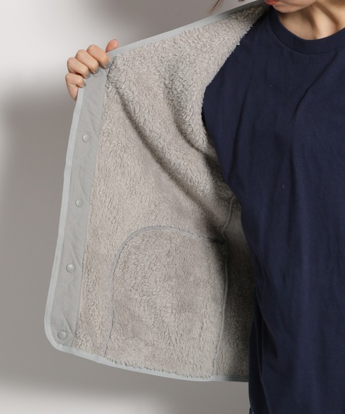 niko and...（ニコアンド）の「[NATOKii(ネイトゥーキー)]モケモケフリースベスト（ベスト・レディース・ライトグレー/モカ・MEDIUM/LARGE）」の4枚目の写真