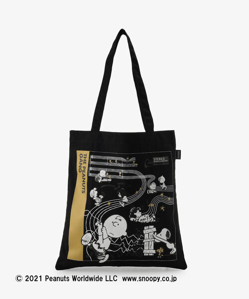 Afternoon Tea（アフタヌーンティー）の「サブキャンバストートバッグ/PEANUTS（トートバッグ・レディース・ブラック/アイボリー・ONE SIZE）」の2枚目の写真