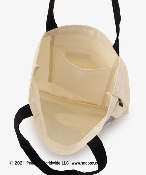 Afternoon Tea（アフタヌーンティー）の「サブキャンバストートバッグ/PEANUTS（トートバッグ・レディース・ブラック/アイボリー・ONE SIZE）」の5枚目の写真