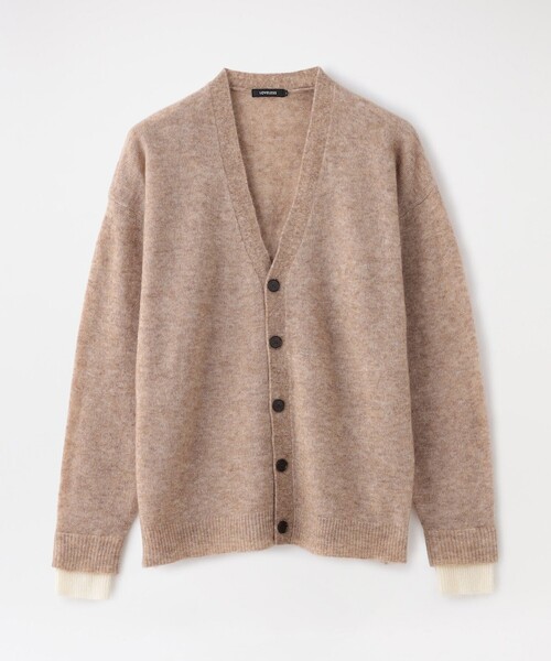 LOVELESS(ラブレス)の「【UNISEX】ウールモヘヤオーバーサイズカーディガン(カーディガン/ボレロ・メンズ・ベージュ系その他5/グレー系その他2/パープル系その他・M/S/L)」の2枚目の写真