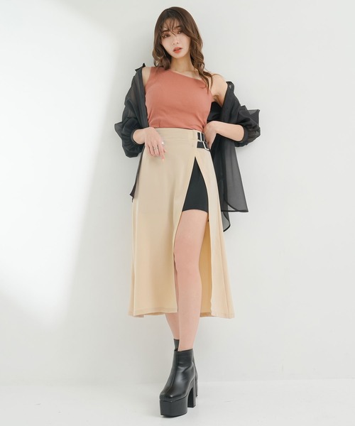 Newlyme(ニューリーミー)の「美脚スリットスカート(スカート・レディース・ブラック/ブラウン/カーキ/ライトベージュ/ライトブルーグレー/グリーン系その他2/ブラック系その他/グリーン系その他/ブラウン系その他・MEDIUM/LARGE/X-LARGE/XX-LARGE/SMALL)」の21枚目の写真