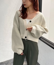 ジャガードショートカーディガン【ZOZOTOWN限定アイテム】