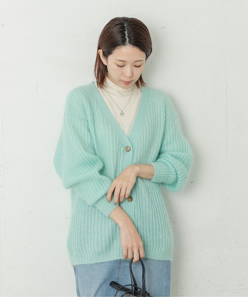 URBAN RESEARCH Sonny Label(アーバンリサーチサニーレーベル)の「モヘヤニットカーディガン(ニット/セーター・レディース・グレー系その他/イエロー系その他/ブルー系その他・FREE)」の15枚目の写真