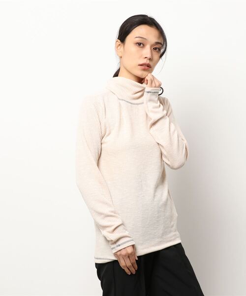 CUBE SUGAR(キューブシュガー)の「CUBE SUGAR/キューブシュガー スラブリブ配色ステッチリブタートル(その他トップス・レディース・ナチュラル/ブラック・FREE)」の9枚目の写真