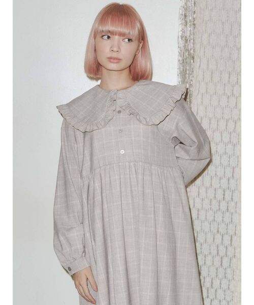 merry jenny（メリージェニー）の「フリルチェック2wayワンピース（ワンピース・レディース・ベージュ/ピンク/ブルー・FREE）」の17枚目の写真