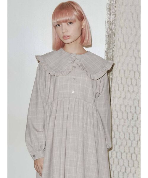 merry jenny（メリージェニー）の「フリルチェック2wayワンピース（ワンピース・レディース・ベージュ/ピンク/ブルー・FREE）」の18枚目の写真