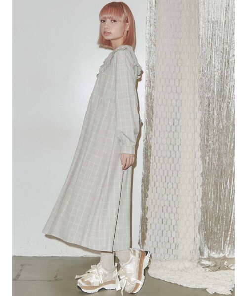 merry jenny（メリージェニー）の「フリルチェック2wayワンピース（ワンピース・レディース・ベージュ/ピンク/ブルー・FREE）」の22枚目の写真