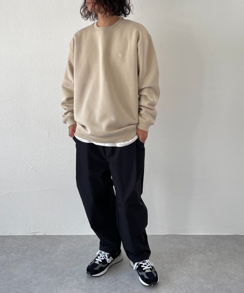 natto(ナット)の「【ユニセックスアイテム】natto logo sweat / 程よいルーズフィットでボトムスを選ばず着回し力抜群なナットロゴスウェット(スウェット・メンズ・ブラック/ベージュ/カーキ・MEDIUM/LARGE/X-LARGE)」の20枚目の写真
