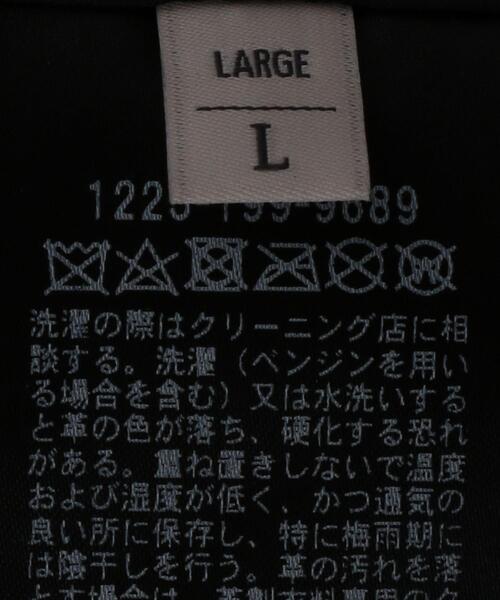 BEAUTY&YOUTH UNITED ARROWS（ビューティーアンドユースユナイテッドアローズ）の「BY  シープレザー ダブル ライダース ジャケット（ライダースジャケット・メンズ・ブラック・S/M/L/XL）」の21枚目の写真