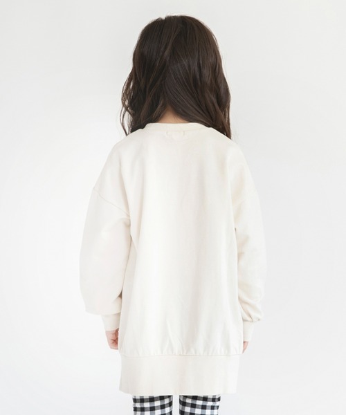BRANSHES(ブランシェス)の「【WEB限定】スリット入りチュニック(スウェット・キッズ・ブラック/アイボリー/ラベンダー・110/150/130/120/140/100)」の6枚目の写真