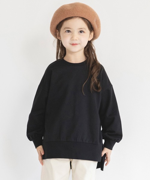 BRANSHES(ブランシェス)の「【WEB限定】スリット入りチュニック(スウェット・キッズ・ブラック/アイボリー/ラベンダー・110/150/130/120/140/100)」の11枚目の写真