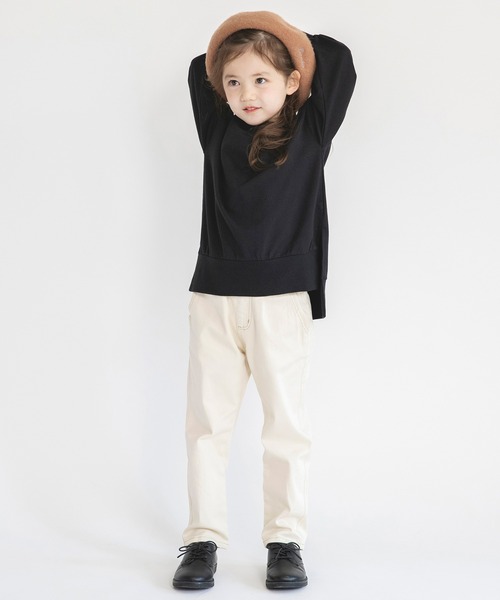 BRANSHES(ブランシェス)の「【WEB限定】スリット入りチュニック(スウェット・キッズ・ブラック/アイボリー/ラベンダー・110/150/130/120/140/100)」の15枚目の写真