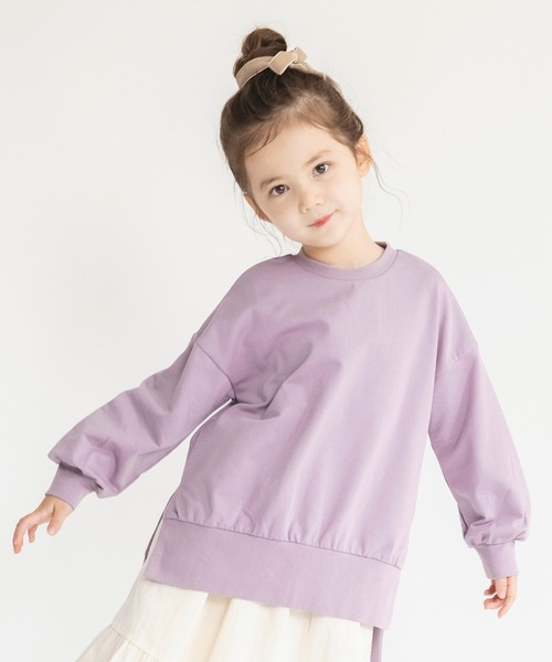 BRANSHES(ブランシェス)の「【WEB限定】スリット入りチュニック(スウェット・キッズ・ブラック/アイボリー/ラベンダー・110/150/130/120/140/100)」の19枚目の写真