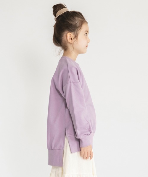 BRANSHES(ブランシェス)の「【WEB限定】スリット入りチュニック(スウェット・キッズ・ブラック/アイボリー/ラベンダー・110/150/130/120/140/100)」の20枚目の写真