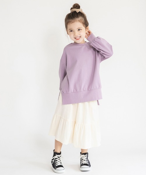 BRANSHES(ブランシェス)の「【WEB限定】スリット入りチュニック(スウェット・キッズ・ブラック/アイボリー/ラベンダー・110/150/130/120/140/100)」の22枚目の写真