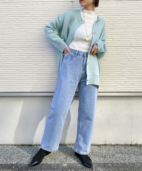 CLEA(クレア)の「ハイウエストストレートワイドデニム(デニムパンツ・レディース・ライトブルー/ブラック/ブルー・S/M)」の22枚目の写真