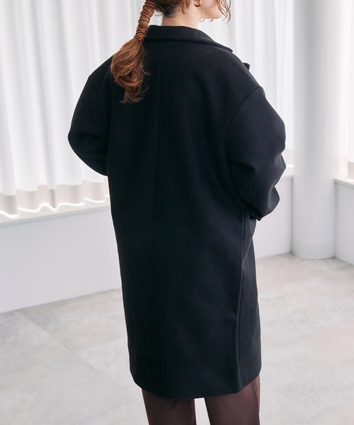 toucher du brise（トゥシェドブリーズ）の「メルトン チェスターコート（その他アウター・レディース・ブラック/ブラウン/オフホワイト・M）」の12枚目の写真