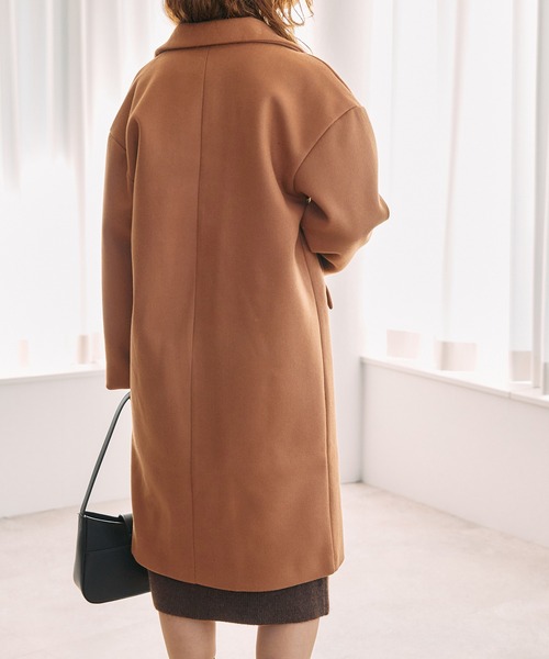 toucher du brise（トゥシェドブリーズ）の「メルトン チェスターコート（その他アウター・レディース・ブラック/ブラウン/オフホワイト・M）」の5枚目の写真