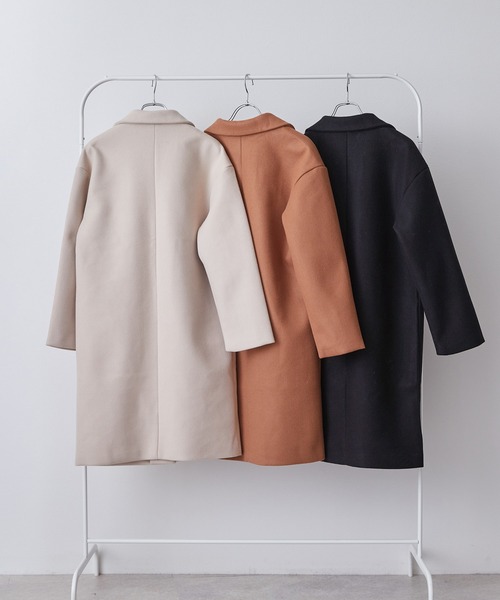 toucher du brise（トゥシェドブリーズ）の「メルトン チェスターコート（その他アウター・レディース・ブラック/ブラウン/オフホワイト・M）」の7枚目の写真