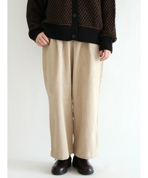 Samansa Mos2(サマンサ モスモス)の「コーデュロイストレートパンツ(その他パンツ・レディース・ベージュ/オフホワイト/ピンク/ブルー/チャコール・フリ-)」の4枚目の写真