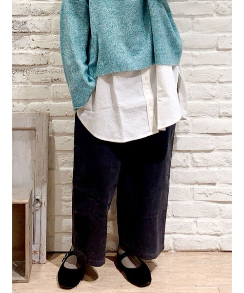 Samansa Mos2(サマンサ モスモス)の「コーデュロイストレートパンツ(その他パンツ・レディース・ベージュ/オフホワイト/ピンク/ブルー/チャコール・フリ-)」の3枚目の写真