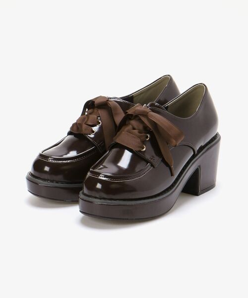 MAJESTIC LEGON（マジェスティックレゴン）の「ボリュームヒールレディシューズ（ドレスシューズ・レディース・ブラック/ブラウン/アイボリー・SMALL/MEDIUM/LARGE/X-LARGE）」の3枚目の写真