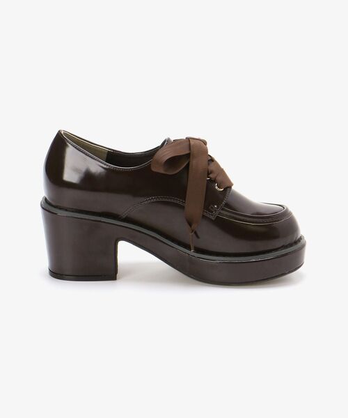 MAJESTIC LEGON（マジェスティックレゴン）の「ボリュームヒールレディシューズ（ドレスシューズ・レディース・ブラック/ブラウン/アイボリー・SMALL/MEDIUM/LARGE/X-LARGE）」の6枚目の写真