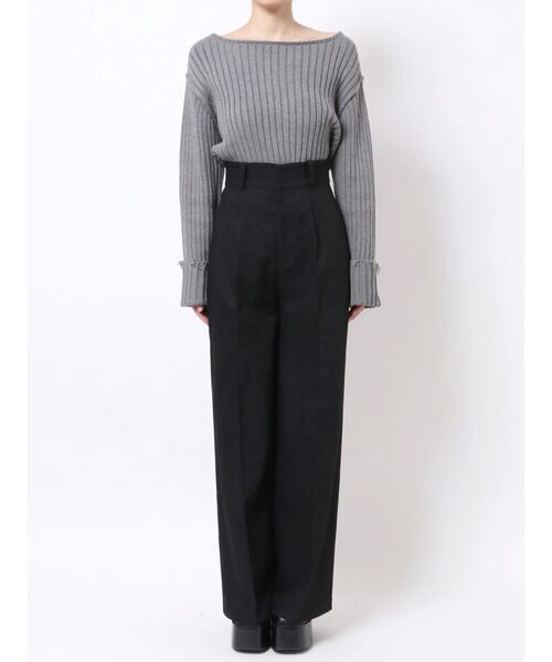 EMODA(エモダ)の「ワイドタックロングパンツ(その他パンツ・レディース・アイボリー/グレー/ブラック/ライム・SMALL/MEDIUM)」の13枚目の写真