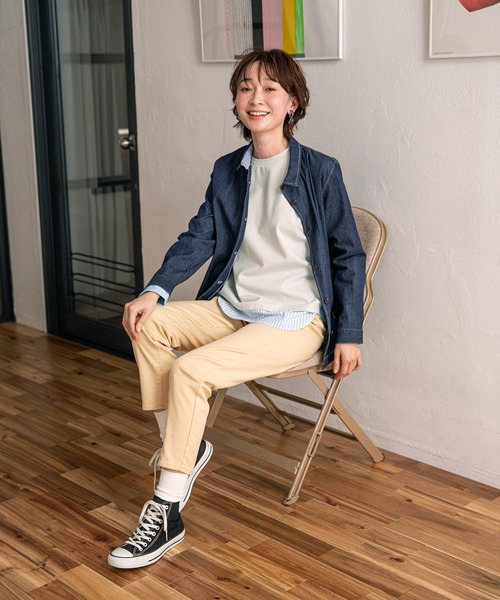 DECOY SINCE 1981(デコイシンスイチキュウハチイチ)の「オーガニックコットンストレッチパンツ(その他パンツ・レディース・ベージュ/ネイビー/ピンク/イエロー・70/61/64/67)」の17枚目の写真