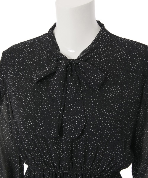 fifth(フィフス)の「ボウタイ袖フリルワンピース(ワンピース・レディース・ホワイト/ブラック・M)」の8枚目の写真