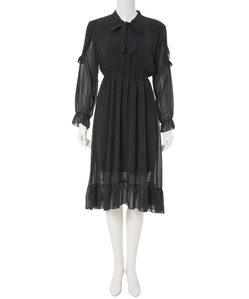 fifth(フィフス)の「ボウタイ袖フリルワンピース(ワンピース・レディース・ホワイト/ブラック・M)」の11枚目の写真