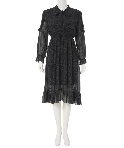 fifth(フィフス)の「ボウタイ袖フリルワンピース(ワンピース・レディース・ホワイト/ブラック・M)」の12枚目の写真