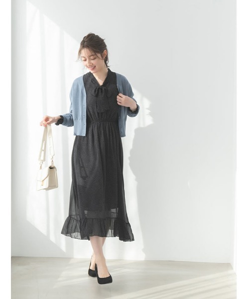 fifth(フィフス)の「ボウタイ袖フリルワンピース(ワンピース・レディース・ホワイト/ブラック・M)」の20枚目の写真