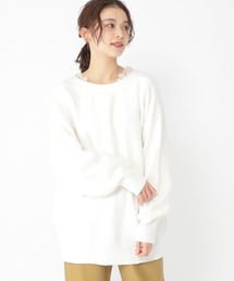 7ゲージスポンディッシュVネックカーディガン