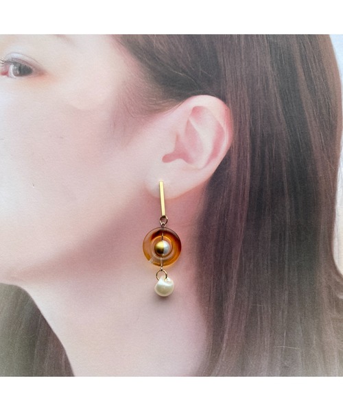 tone(トーン)の「【-lensa-】スアクリルリングとパールビーズで個性派ピアス(MA)(ピアス(両耳用)・レディース・その他・FREE)」の5枚目の写真
