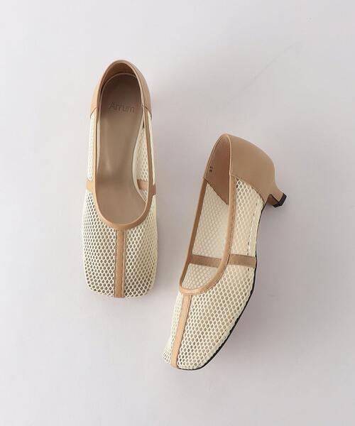 ARRUM（アールム）の「＜Arrum＞スクエアメッシュ パンプス（パンプス・レディース・ブラック/ベージュ・37/36h/37h/36）」の2枚目の写真