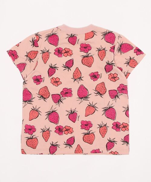 Wonder apartment(ワンダーアパートメント)の「天竺いちごプリントTシャツ(Tシャツ/カットソー・キッズ・ピンク・140cm/150cm)」の2枚目の写真